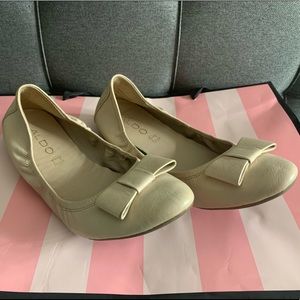 Women's ALDO Tan Bow-Front Ballet Shoes